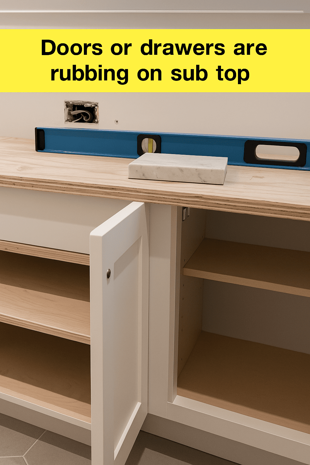 Doors or drawers rubbing.