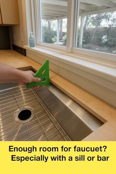 Enough room for faucet?